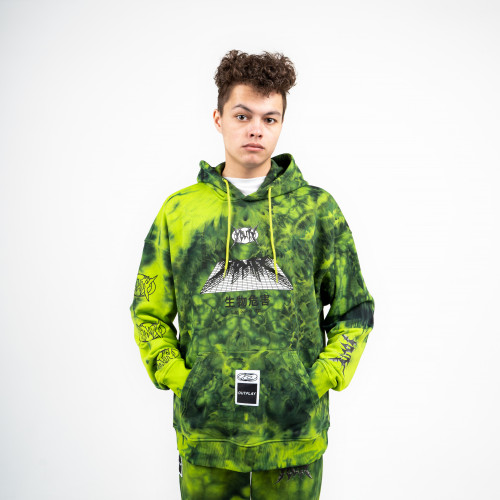 Худи оверсайз ЮНОСТЬ™ x Outplay «Biohazard» - Tie-Dye