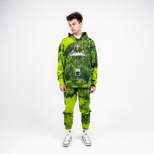 Худи оверсайз ЮНОСТЬ™ x Outplay «Biohazard» - Tie-Dye