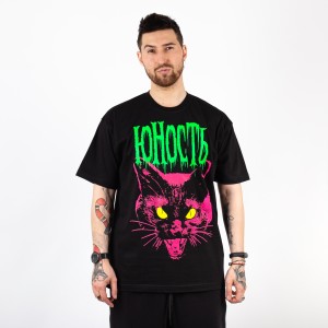 Футболка ЮНОСТЬ™ «Кот» 20.20 - неон v.1